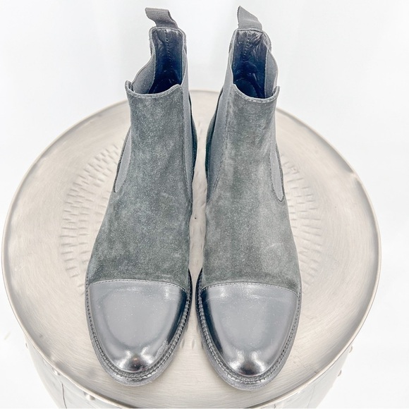 Black Nursace Suede Booties - Picture 9 of 9